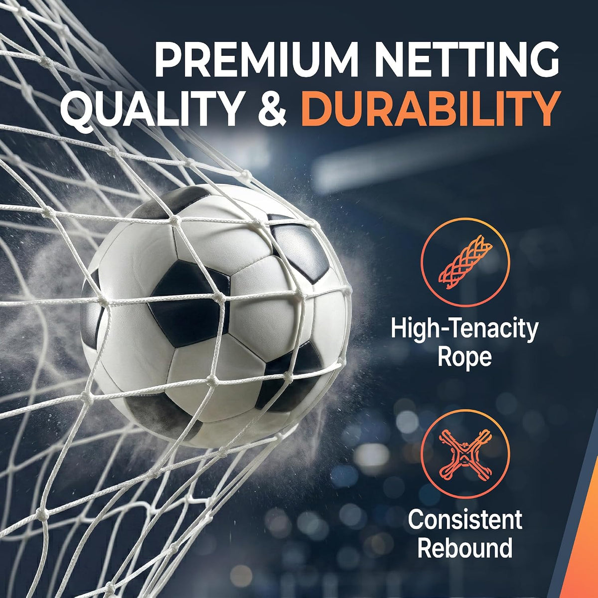 Portable Soccer Goal for Backyard,12x6 / 10x6.5 / 8x5 / 6x4 ft Youth Adults Soccer Net and Frame for Home Backyard Practice Training Goals, Soccer Training Equipment