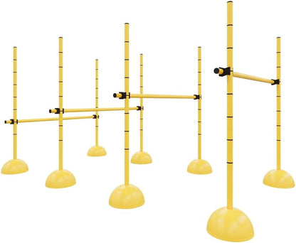 Hurdles, Adjustable from 12 to 40 Inches, Set of 4, Yellow (22050)