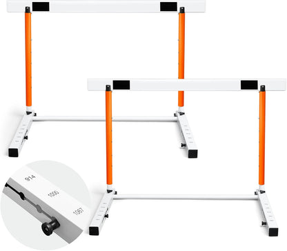 Adjustable Height Sports Training Hurdle with Counterweight Heavy Duty Track and Field Equipment Practice Speed Agility Training Hurdle from 30 to 42 Inch for Athletes Adults