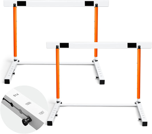 Adjustable Height Sports Training Hurdle with Counterweight Heavy Duty Track and Field Equipment Practice Speed Agility Training Hurdle from 30 to 42 Inch for Athletes Adults