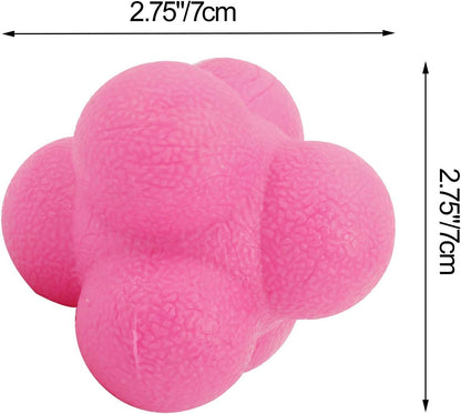 6 PCS Reaction Ball Rubber Reaction Bounce Balls for Reflex Training