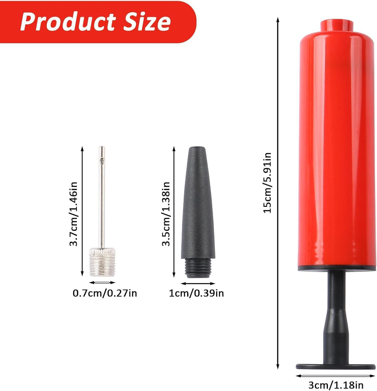 3 Pcs Hand Inflator Kits,  Air Pump Ball Pump Sports Sphere Pumps with Needle, Nozzle, Perfect for Volleyball, Basketball, Football, Soccer, Water Polo, Inflatable Set