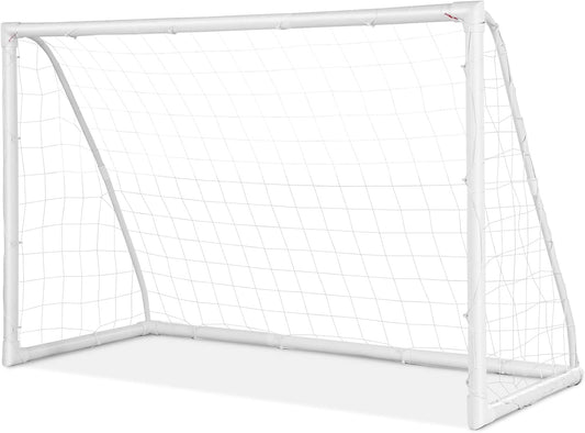 Soccer Goal, 12'x6'/8'x6'/6'x4' Soccer Net with Strong UPVC Frame, Quick Set-up, High-Strength Netting, Portable Weatherproof Soccer Goals for Backyard Soccer Practice Training