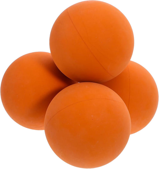 4pcs High-Bouncing Squash Training Balls Lightweight Rubber Reaction Balls for Boy Girl and Adults for Competition and Coordination Training Orange