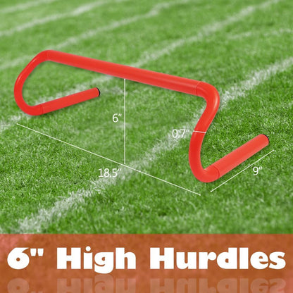 6" Agility Training Speed Hurdles, Agility Plyometric and All Purpose Speed Training Hurdle Equipment for Athletes, Soccer, Basketball