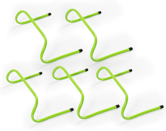 Speed Hurdles - 7" PVC Agility Training Hurdles - Pack of 5 Hurdles - Perfect for Soccer, Football, or Plyometric Training - Lightweight and Compact Storage