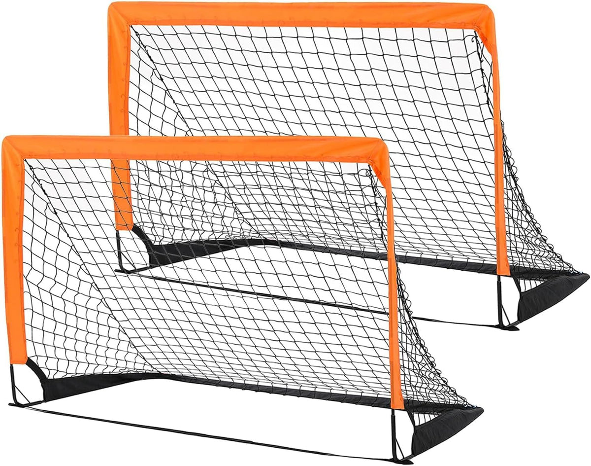 Soccer Goal for Backyard, 2-Pack 4x3ft Pop-Up Soccer Nets for Youth