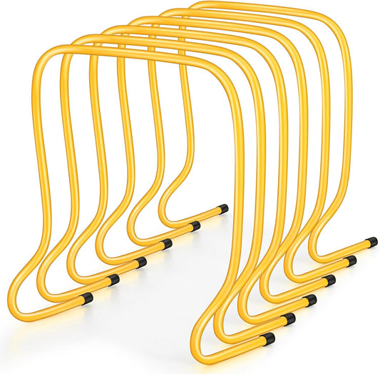 6 Pcs Practice Speed Hurdles Speed Training Agility Soccer Football Basketball Baseball Plyometric Hurdles for Kids Athletes Indoor Outdoor Sports Equipment