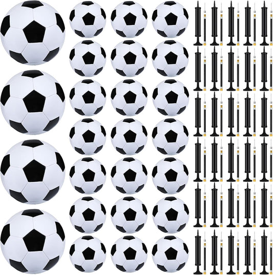 Deflated Soccer Balls Size 5 Bulk with Pumps