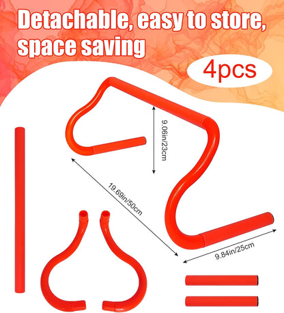 4 Pack Agility Speed Training Hurdles- 9" Detachable Agility Training Hurdles- Sports Practice Equipment for Athletes, Soccer, Basketball