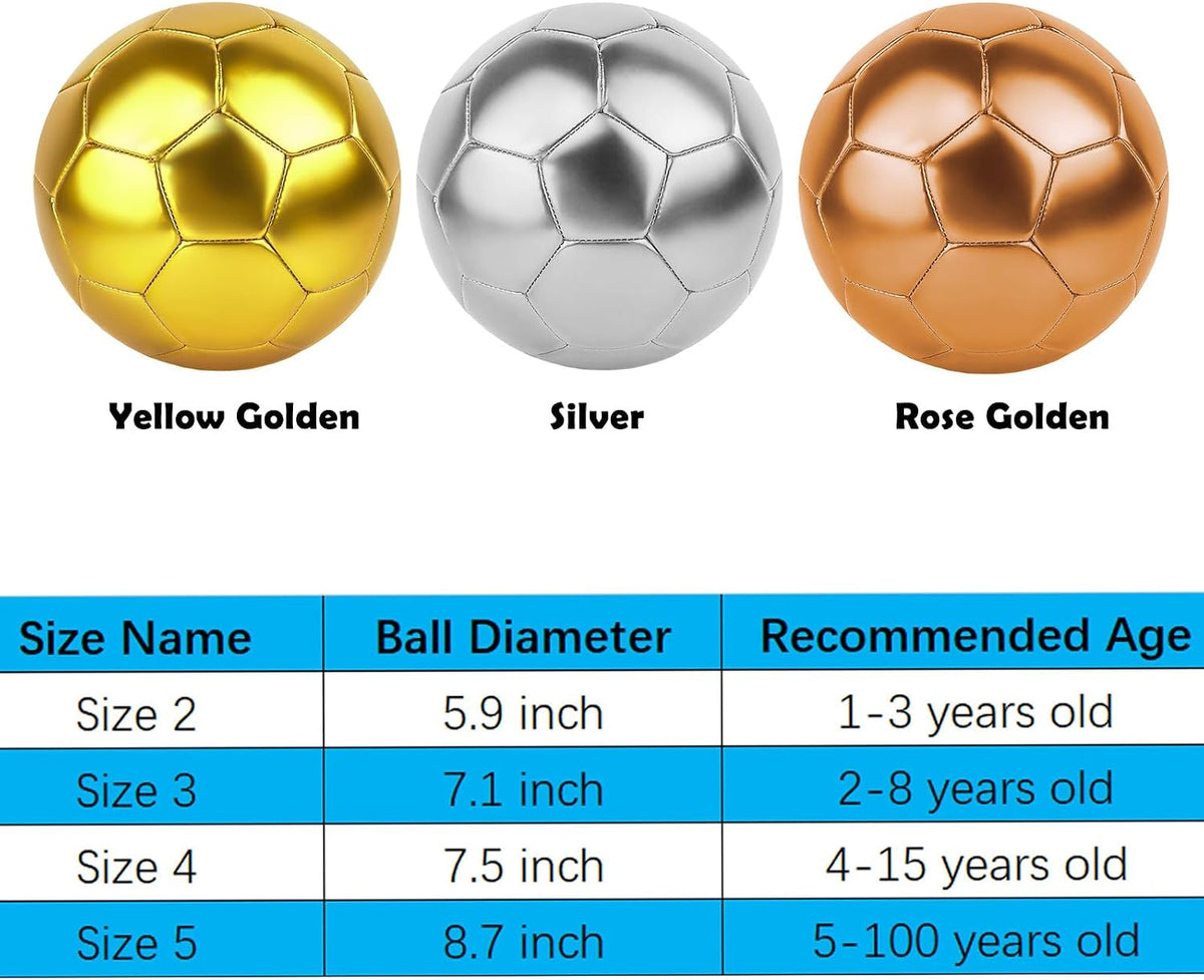 Soccer Ball Size 3 4 5 DIY Craft Boys Girls Adults Birthday Gift with Pump Needle Training Practice