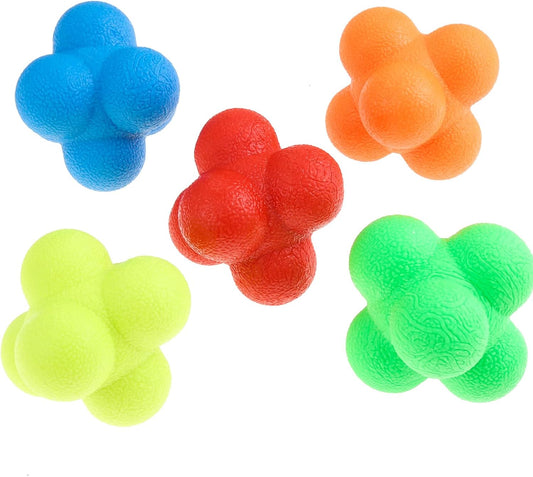 7cm Hexagonal Reaction Bouncing Ball, Speed Ball Agility Reaction Trainer