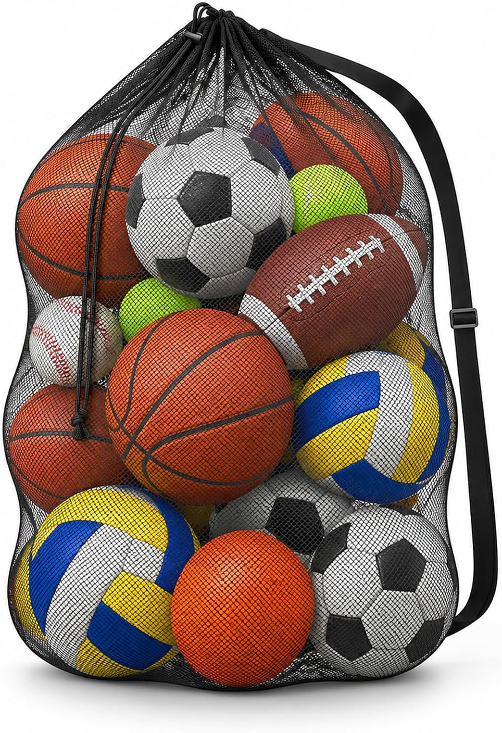 Mesh Soccer Ball Bag, Extra Large Ball Bags for coaches 40 x 30 in