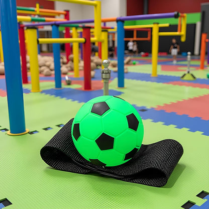 Green Wrist Return Ball Rubber Sport Ball with Wrist Strap and String Rebound Bouncy Balls Wrist Rebound on Elastic String Exercise Play, Sports Reaction Balls