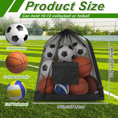 Extra Large Soccer Ball Bag 40" x 30" with Pocket