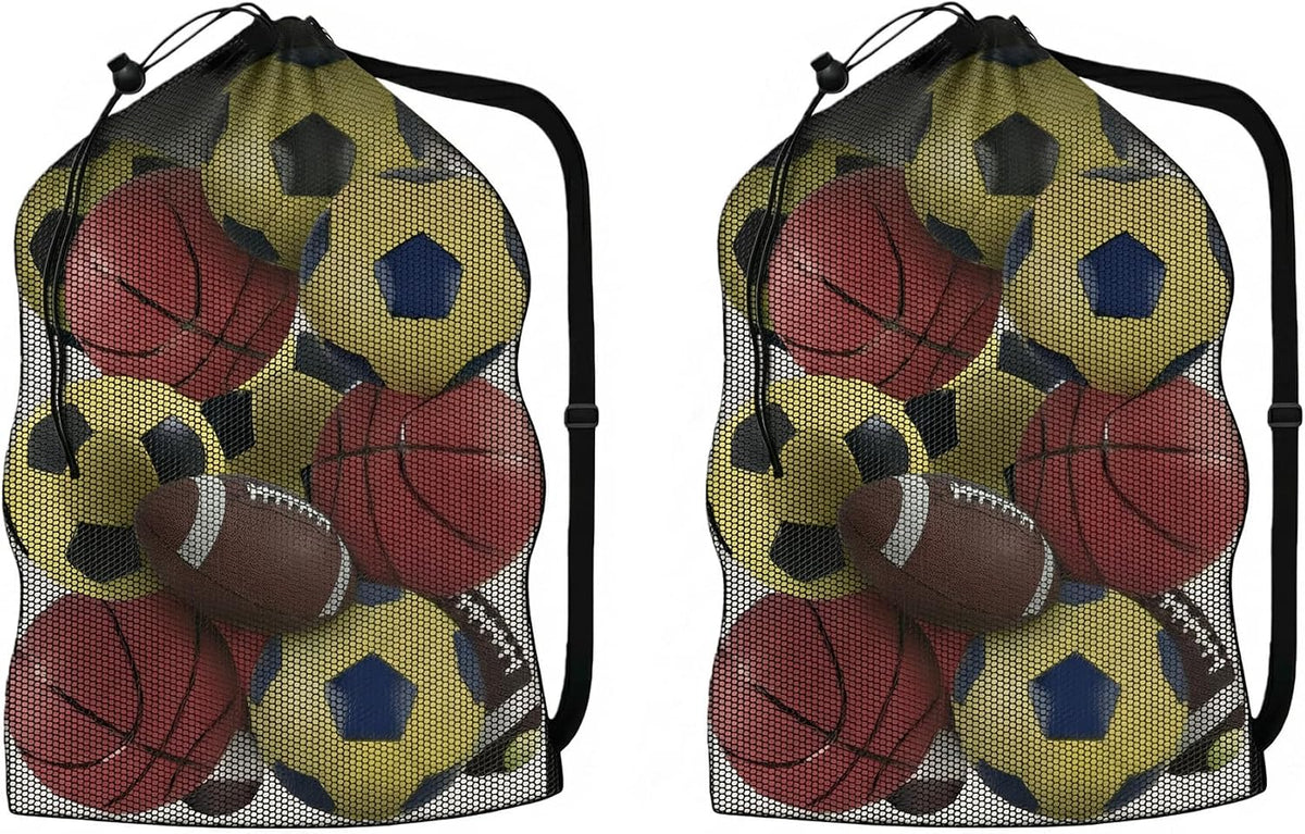 Extra Large Soccer Ball Bag，40x30 Inch Extra Large Mesh Equipment Sack for Coaches, Storage Bag for Basketball, Volleyball, Gym Equipment, Swimming Gear