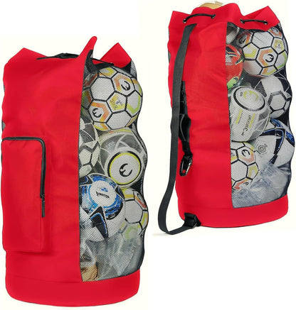 XL Mesh Ball Bag for Soccer & Sports, Adjustable Shoulder Strap