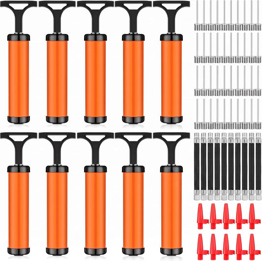 10 Pcs Ball Pump for Sports Balls Pump with Needle and Extension Hose Bulk for Basketball Football Soccer Volleyball