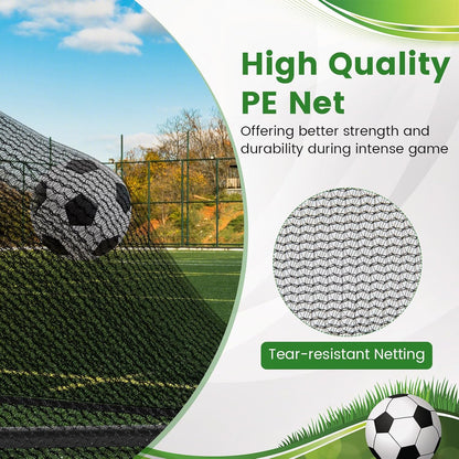 Soccer Goal, Portable Soccer Net with Metal Frame, Ground Stakes, Quick Setup, Foldable Soccer Training Equipment for Outdoor Practice Games