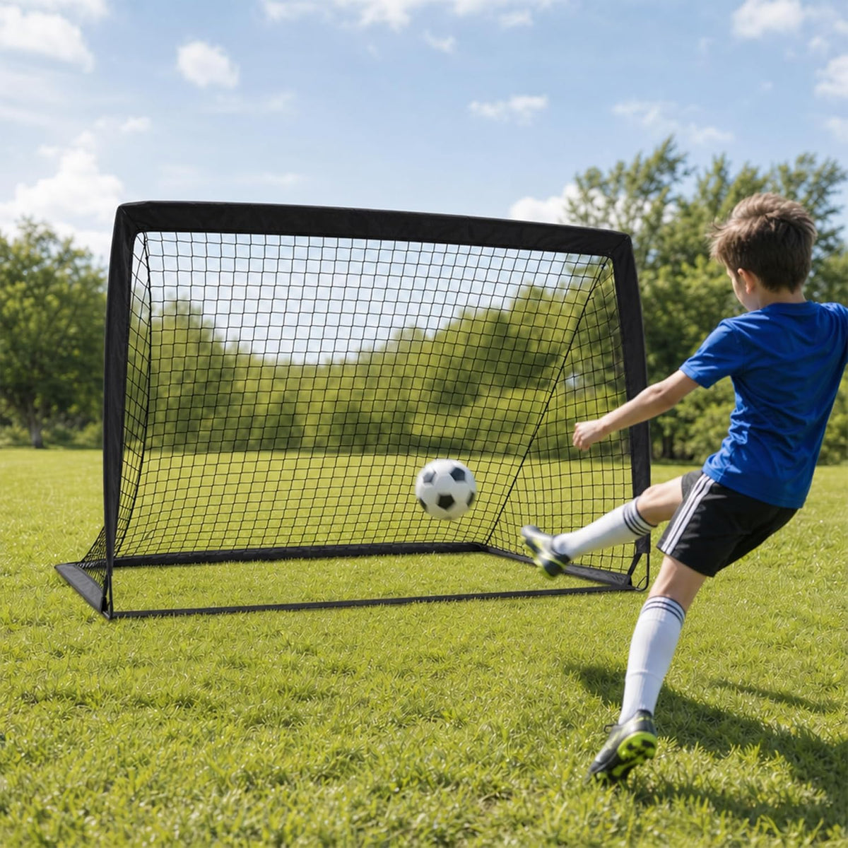 2 Pack Pop Up Soccer Goals, Portable Soccer Nets, Outdoor Soccer Goal