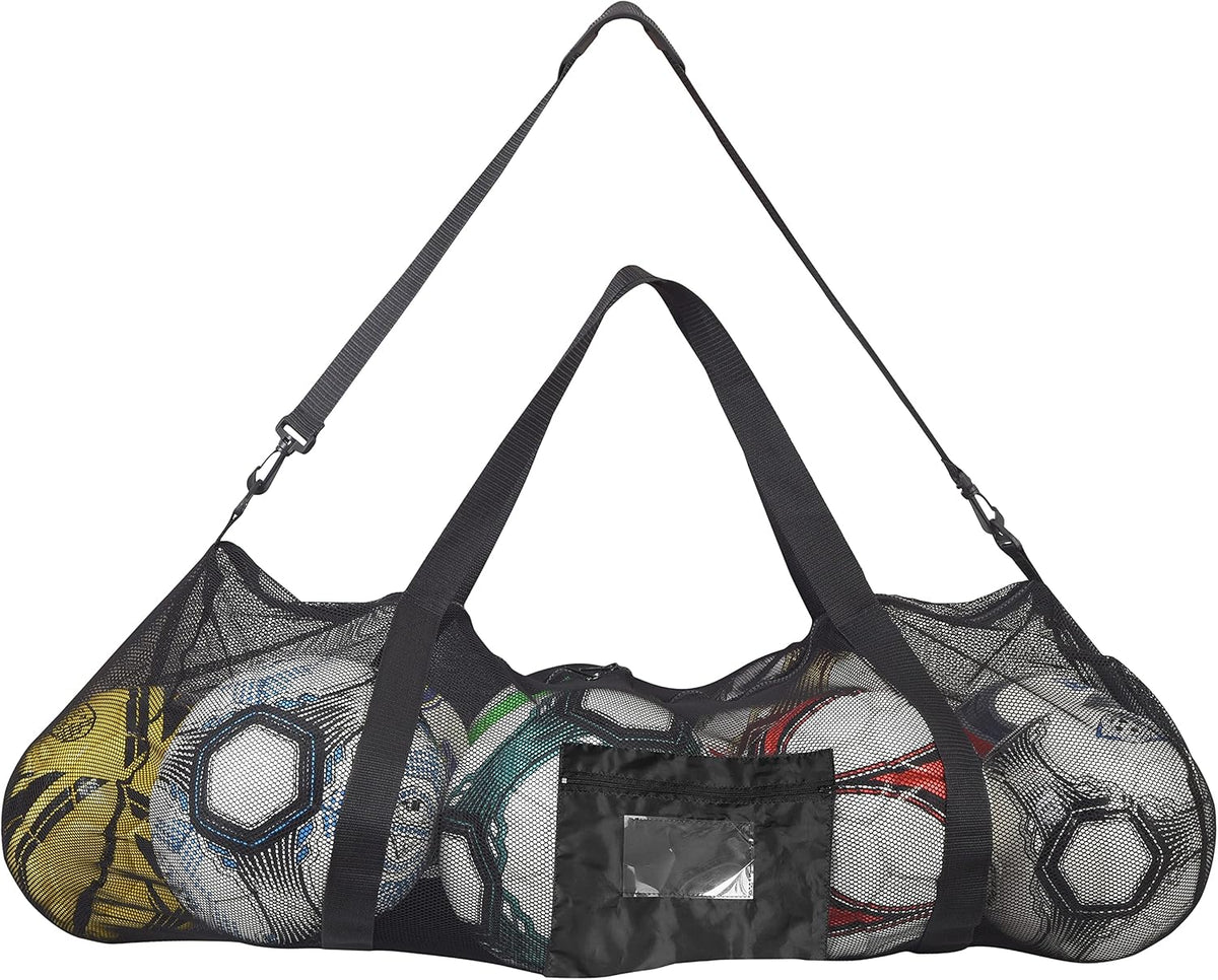Extra-Large Heavy-Duty Soccer Ball Bag (34” X 24”) with Shoulder Strap, Basketball Duffel Bag, Mesh Bags with Drawstrings, Heavy Duty Ball Bag, Ball Bags, Dive Bag, Sports Equipment Bag