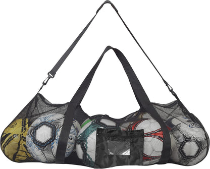 Extra-Large Heavy-Duty Soccer Ball Bag (34” X 24”) with Shoulder Strap, Basketball Duffel Bag, Mesh Bags with Drawstrings, Heavy Duty Ball Bag, Ball Bags, Dive Bag, Sports Equipment Bag